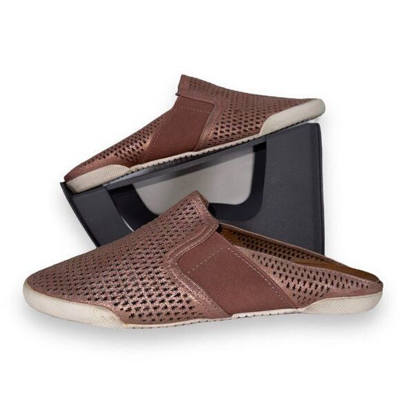 Frye Melanie Perf Slip-on Mules Rose Gold 3479198-RSG Women's 8.5M - Picture 1 of 10